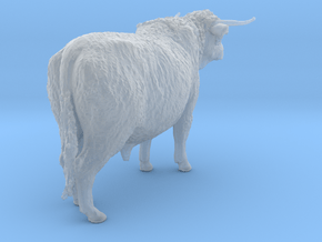 Highland Cattle 1:25 Standing Male in Clear Ultra Fine Detail Plastic