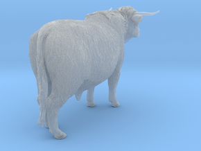 Highland Cattle 1:16 Standing Male in Clear Ultra Fine Detail Plastic