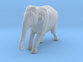 Indian Elephant 1:16 Female descends slope in Clear Ultra Fine Detail Plastic