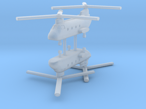 1/700 CH-46D Sea Knight (x2) in Clear Ultra Fine Detail Plastic