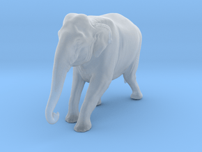 Indian Elephant 1:64 Female descends slope in Clear Ultra Fine Detail Plastic