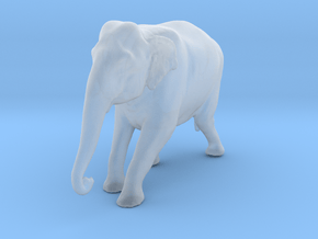 Indian Elephant 1:96 Female descends slope in Clear Ultra Fine Detail Plastic