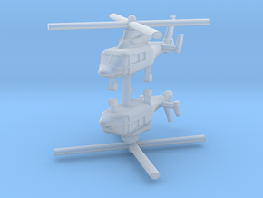 1/600 Eurocopter AS365 Dauphin (x2) in Clear Ultra Fine Detail Plastic
