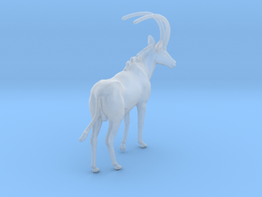 Sable Antelope 1:64 Walking Male in Clear Ultra Fine Detail Plastic
