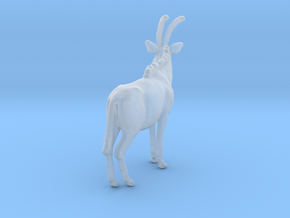 Sable Antelope 1:76 Standing Female 2 in Clear Ultra Fine Detail Plastic