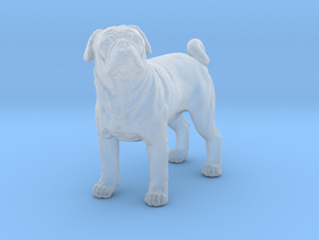 Pug 1:32 Standing Male in Clear Ultra Fine Detail Plastic