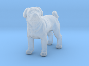 Pug 1:64 Standing Male in Clear Ultra Fine Detail Plastic