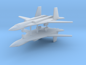 1/700 PAK-DA Stealth Bomber (x2) in Clear Ultra Fine Detail Plastic