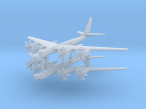1/700 TU-95MS (Bear H) Stragetic Bomber (x2) in Clear Ultra Fine Detail Plastic