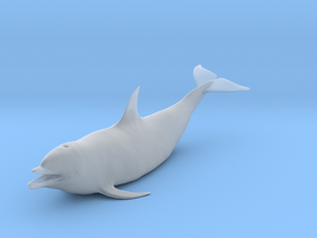 Bottlenose Dolphin 1:12 Out of the water 1 in Clear Ultra Fine Detail Plastic