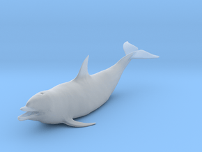 Bottlenose Dolphin 1:25 Out of the water 1 in Clear Ultra Fine Detail Plastic