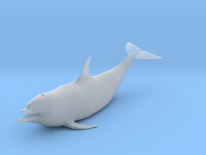 Bottlenose Dolphin 1:22 Out of the water 1 in Clear Ultra Fine Detail Plastic