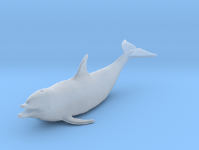 Bottlenose Dolphin 1:64 Out of the water 1 in Clear Ultra Fine Detail Plastic