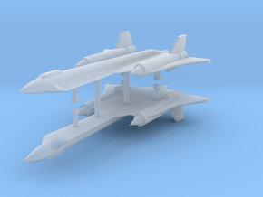 1/700 Lockheed YF-12 (x2) in Clear Ultra Fine Detail Plastic