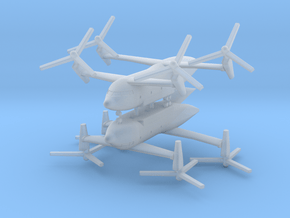 1/600 Bell Boeing Quad Tiltrotor (x2) in Clear Ultra Fine Detail Plastic