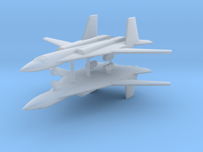 1/600 PAK-DA Stealth Bomber (x2) in Clear Ultra Fine Detail Plastic