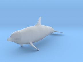 Bottlenose Dolphin 1:25 Swimming 2 in Clear Ultra Fine Detail Plastic