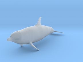 Bottlenose Dolphin 1:22 Swimming 2 in Clear Ultra Fine Detail Plastic