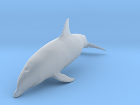 Bottlenose Dolphin 1:22 Swimming 3 in Clear Ultra Fine Detail Plastic