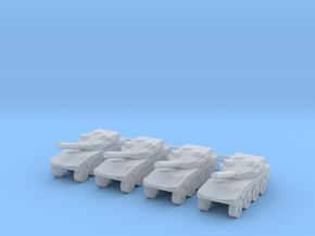 1/285 Maneuver Combat Vehicle (x4) in Clear Ultra Fine Detail Plastic