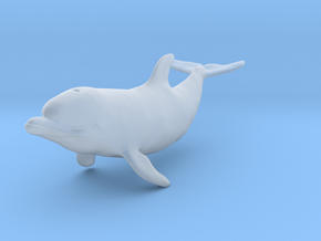 Bottlenose Dolphin 1:16 Calf 2 in Clear Ultra Fine Detail Plastic