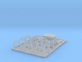 1/600 Large Power Substation in Clear Ultra Fine Detail Plastic