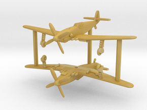 1/285 (6mm) Messerschmitt Me-209H/V1 (x2) in Tan Fine Detail Plastic