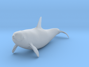 Killer Whale 1:64 Swimming Female 2 in Clear Ultra Fine Detail Plastic