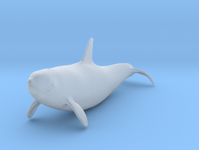 Killer Whale 1:76 Swimming Female 2 in Clear Ultra Fine Detail Plastic