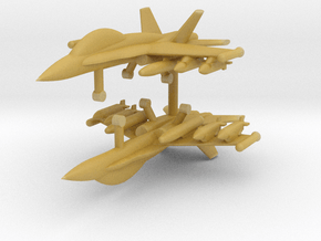 1/285 F-18D Hornet (Strike Loadout) (x2) in Tan Fine Detail Plastic