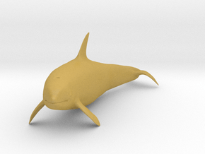 Killer Whale 1:45 Swimming Female 3 in Tan Fine Detail Plastic