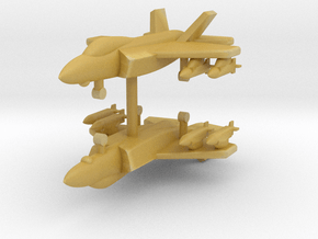 1/285 F-35A Lightning II (With x4 JDAM) (x2) in Tan Fine Detail Plastic