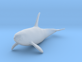 Killer Whale 1:160 Swimming Male in Clear Ultra Fine Detail Plastic