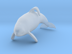 Killer Whale 1:220 Captive male swimming in Clear Ultra Fine Detail Plastic