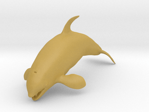 Killer Whale 1:22 Female with mouth open 1 in Tan Fine Detail Plastic