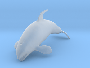 Killer Whale 1:72 Female with mouth open 1 in Clear Ultra Fine Detail Plastic