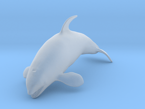 Killer Whale 1:76 Female with mouth open 1 in Clear Ultra Fine Detail Plastic