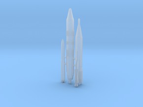 1/285 Atlas, Titan, and Minuteman ICBMs in Clear Ultra Fine Detail Plastic