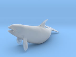 Killer Whale 1:22 Female with mouth open 2 in Clear Ultra Fine Detail Plastic
