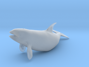 Killer Whale 1:25 Female with mouth open 2 in Clear Ultra Fine Detail Plastic