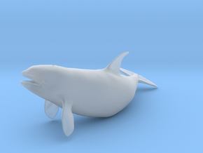 Killer Whale 1:64 Female with mouth open 2 in Clear Ultra Fine Detail Plastic