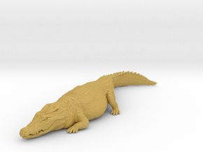 Nile Crocodile 1:22 Sunbathing in Tan Fine Detail Plastic