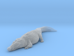 Nile Crocodile 1:22 Sunbathing in Clear Ultra Fine Detail Plastic