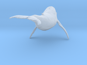 Humpback Whale 1:160 Swimming Male in Clear Ultra Fine Detail Plastic