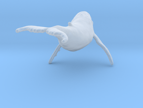 Humpback Whale 1:500 Swimming Male in Clear Ultra Fine Detail Plastic
