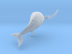 Humpback Whale 1:72 Breaching Male in Clear Ultra Fine Detail Plastic