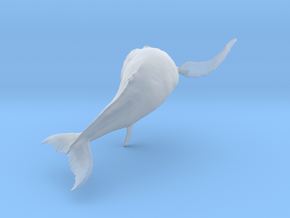 Humpback Whale 1:87 Breaching Male in Clear Ultra Fine Detail Plastic