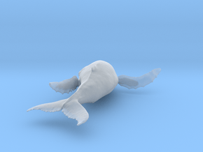 Humpback Whale 1:64 Breaching Female 1 in Clear Ultra Fine Detail Plastic