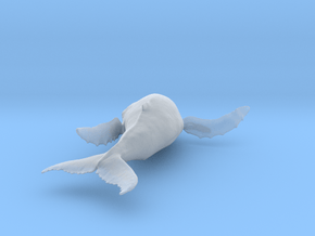 Humpback Whale 1:87 Breaching Female 1 in Clear Ultra Fine Detail Plastic