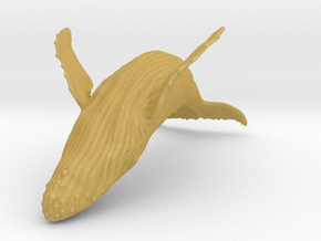 Humpback Whale 1:160 Breaching Female 2 in Tan Fine Detail Plastic